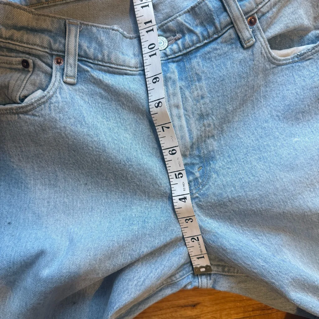 ABERCROMBIE & FITCH 90s Low Rise Curve Love Light Wash Denim Jeans size 30 - Image 4