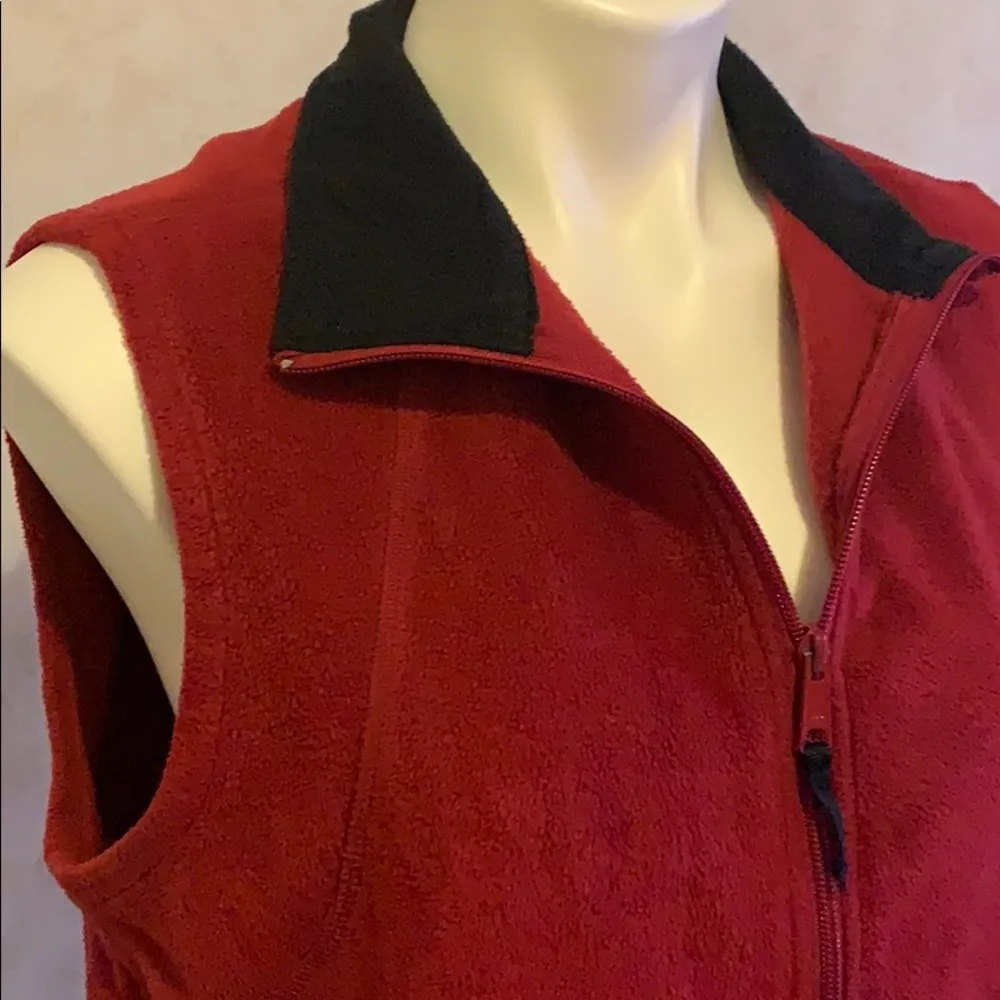 Columbia red large fleece vest black - Image 2