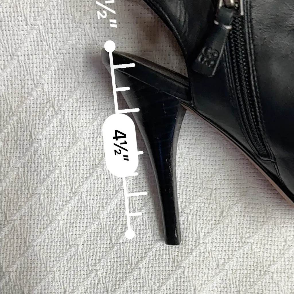 COACH SANDRA CALF BLACK LEATHER OPEN TOE‎ STRAPPY HEELS PLATFORM Size 6.5 - Image 16