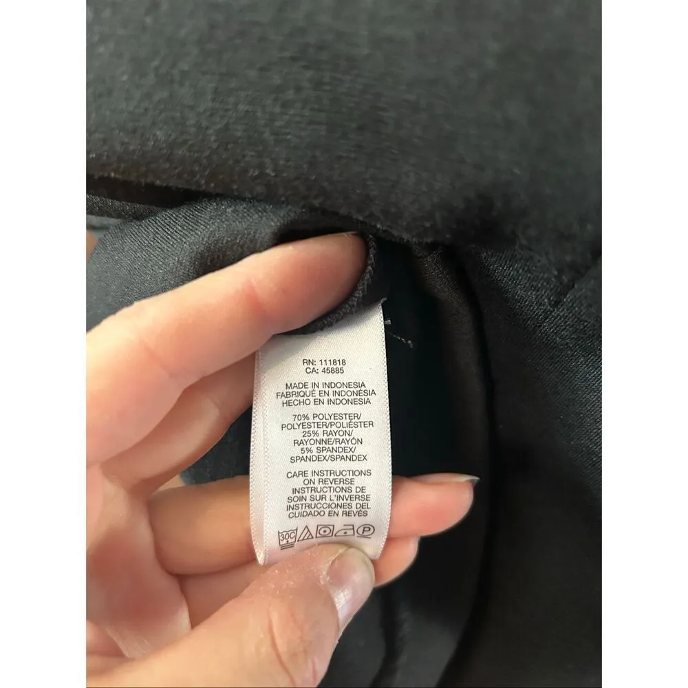 MICHAEL KORS Black Red Colorblock Exposed Zipper Stretch Ponte Knit Dress 6 work - Image 7