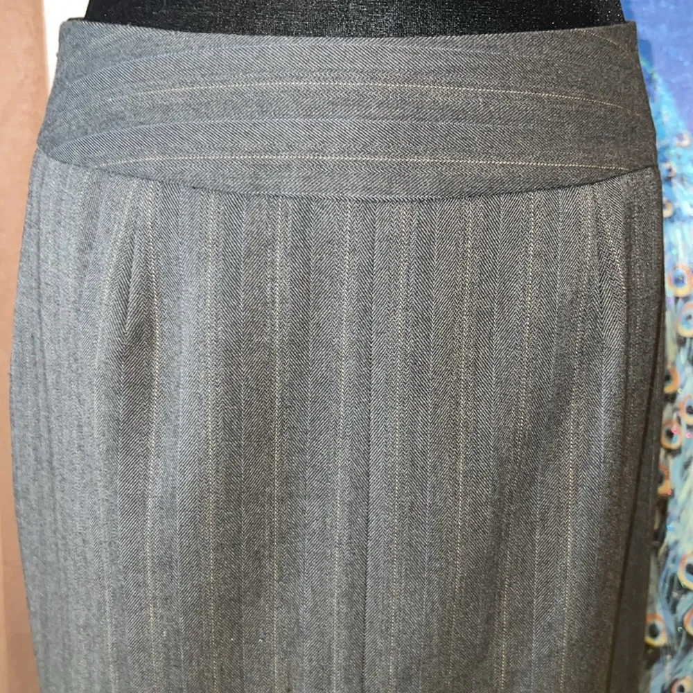 CAbi  Size 8 Pinstriped Midi Skirt - Image 8