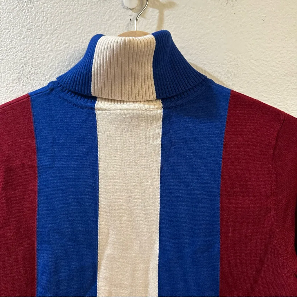 Alp N Rock Retro Ski 1970 Turtleneck Sweater Size Medium Blue - Image 13