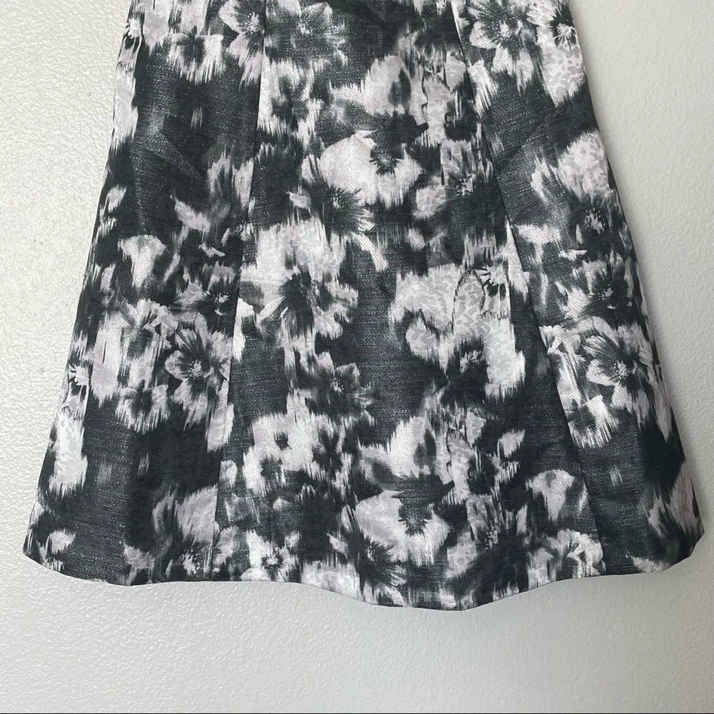 NWT Talbots Petites Metallic Floral Black/White Cocktail Fit & Flare Dress Sz 2P - Image 13