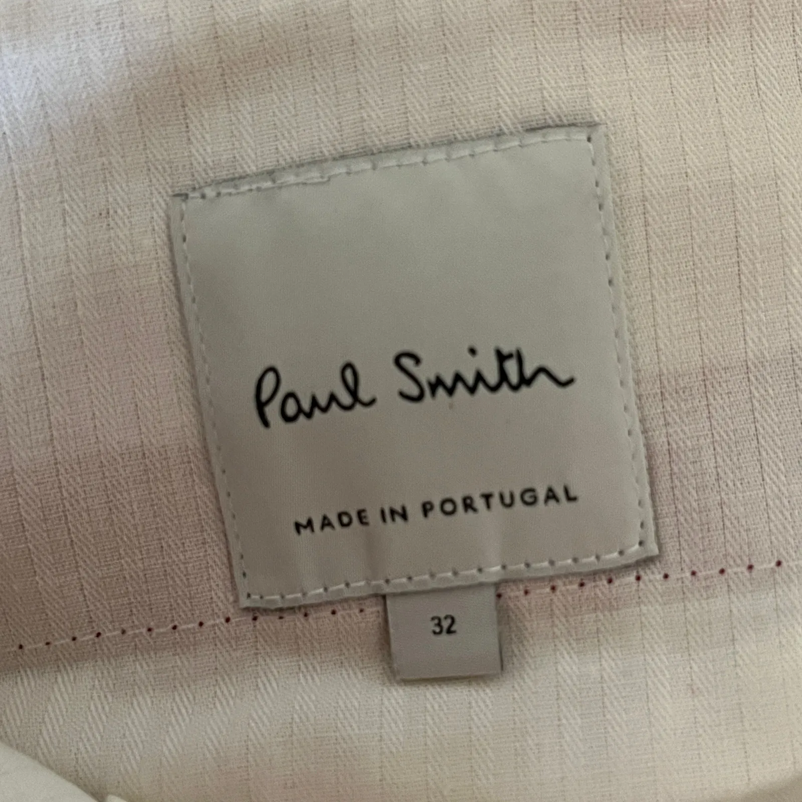 Paul Smith Women's Red Straight Slim Leg Trouser Pants Pink Trim Size 32 - Image 4