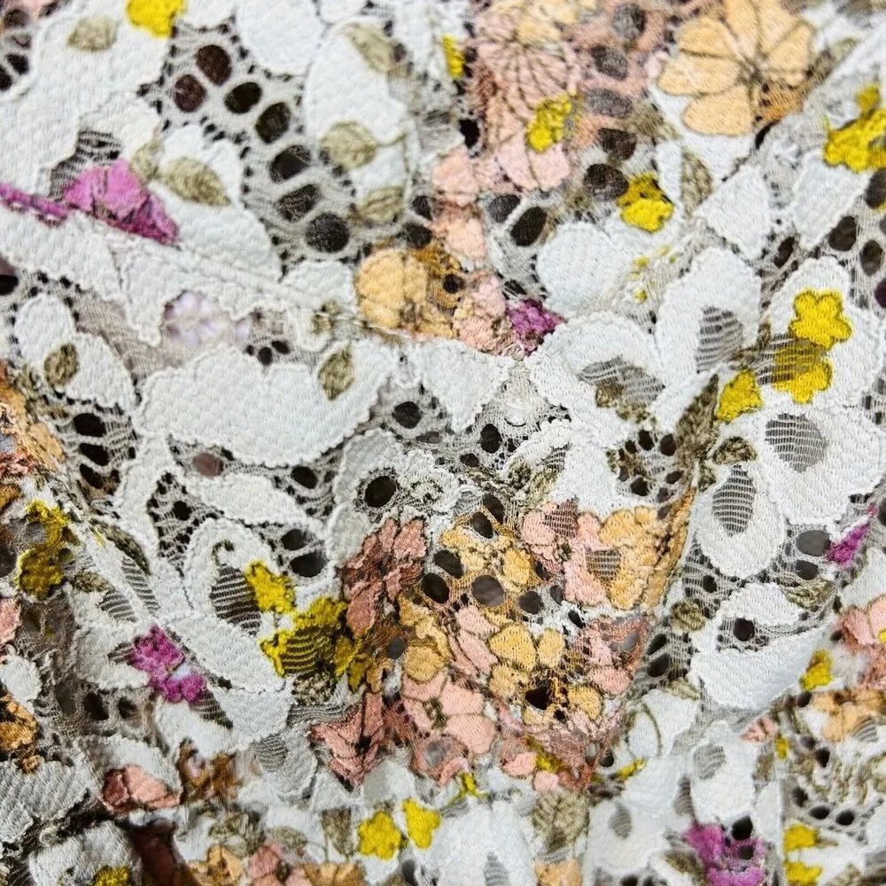 Victoria's Secret Womens Size S Multi-Color Floral Sheer Lace Teddy Romper - Image 8