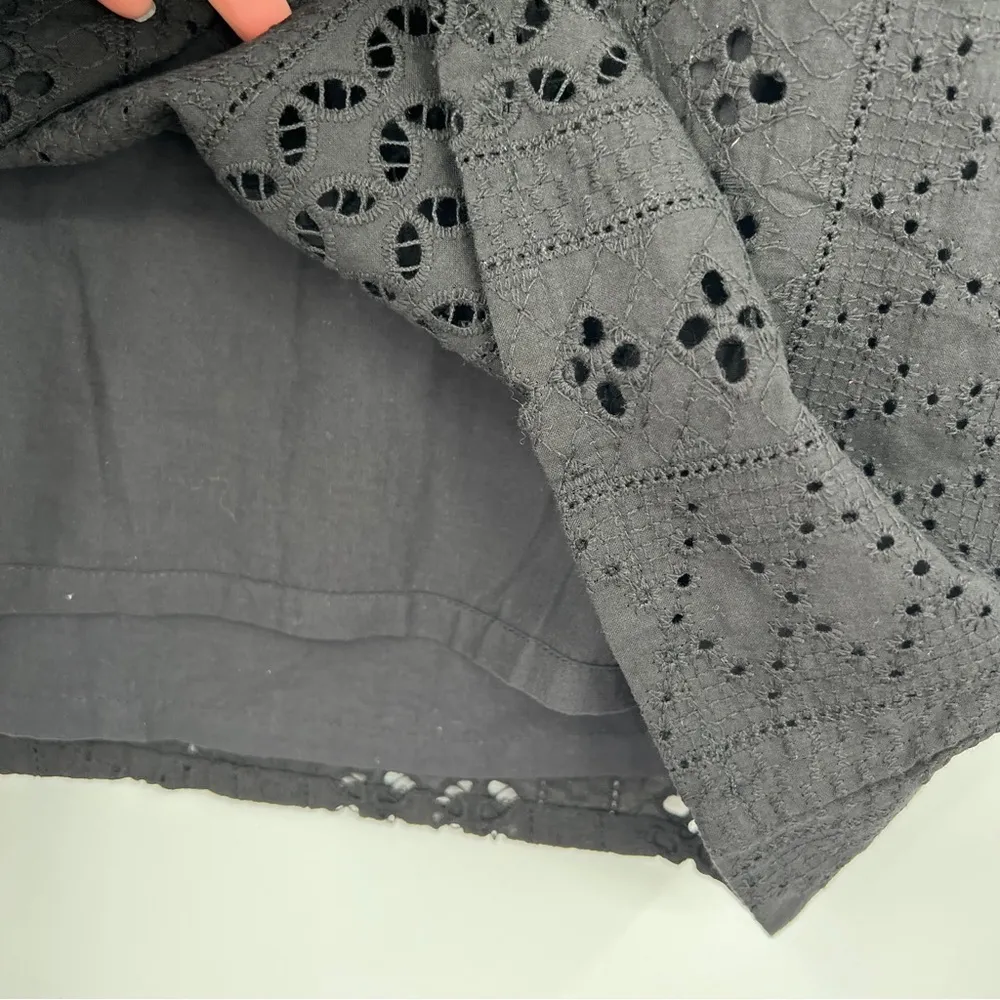 Sanctuary 90s Eyelet  Mini Dress in Black Size 0 NWT - Image 8