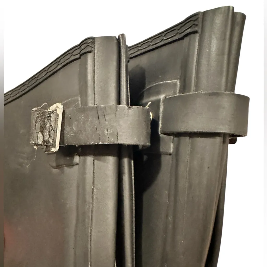 HUNTER OG Original Wellington Adjustable Black Tall Rain Winter Boots UK 8 - Image 6