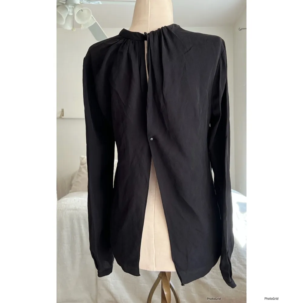 A.L.C 100% Silk Black Open Back Top - Image 2