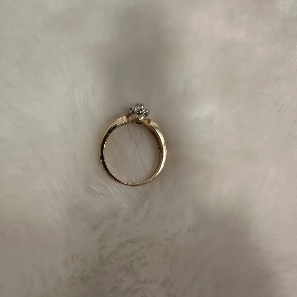 Engagement promise 14k Gold Diamond Ring 1/3 ct natural mined Diamonds size 5 - Image 11