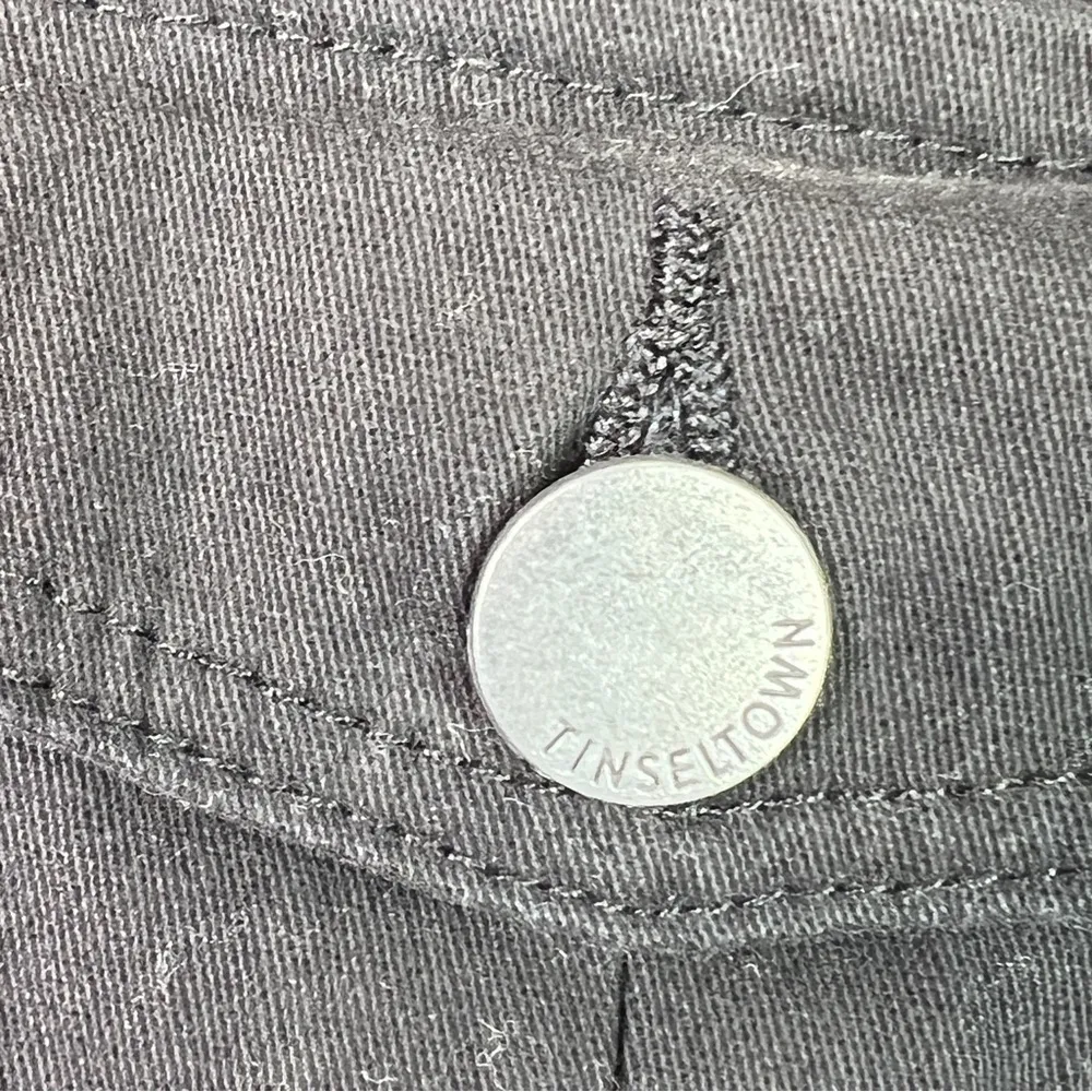 Tinsel Town Size Medium Denim & Sweater Combo Style Button Jacket with H… - Image 4