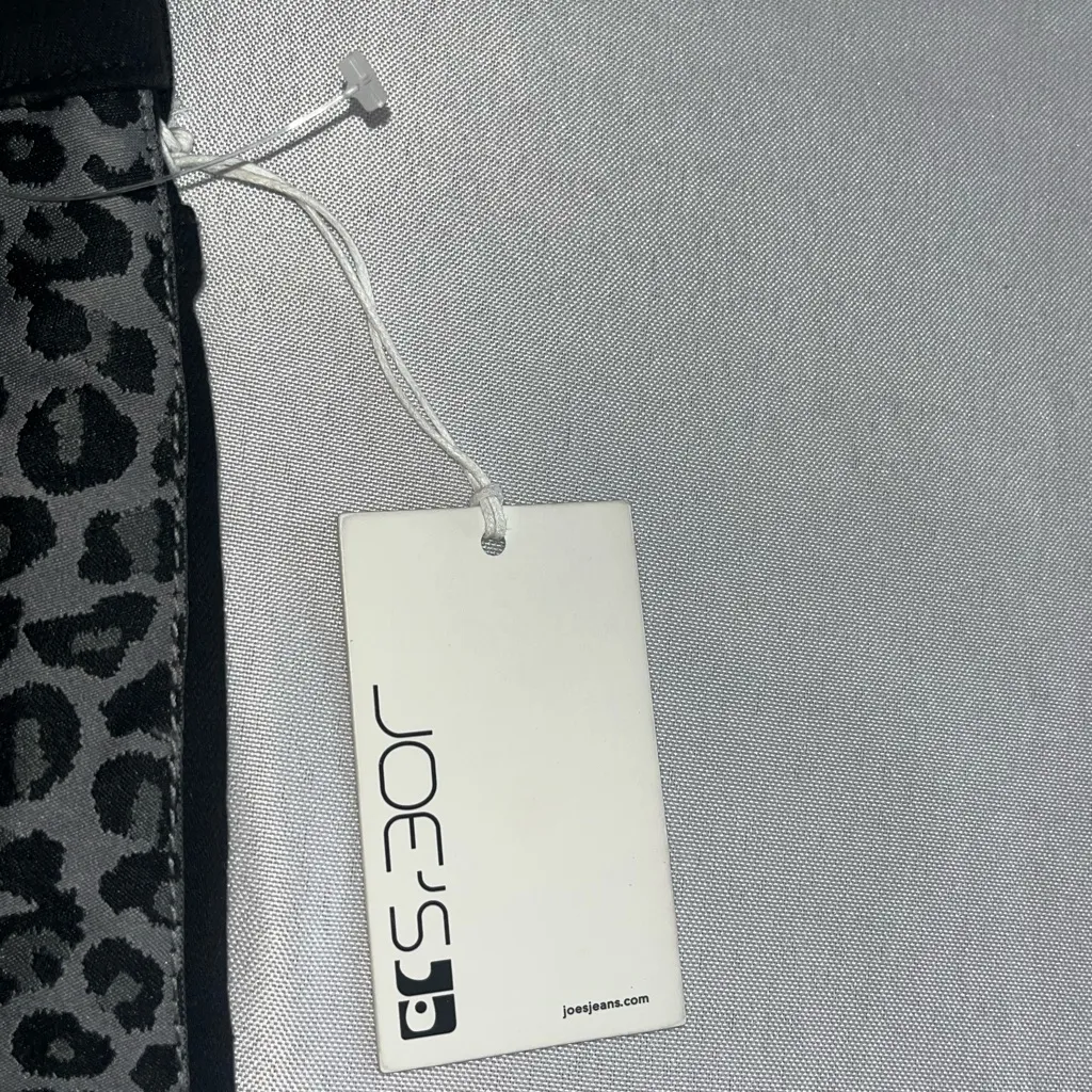 Joe’s Jeans The Charlie High Rise Skinny Ankle With Leopard Print Side Stripe Black Size 23 - Image 9