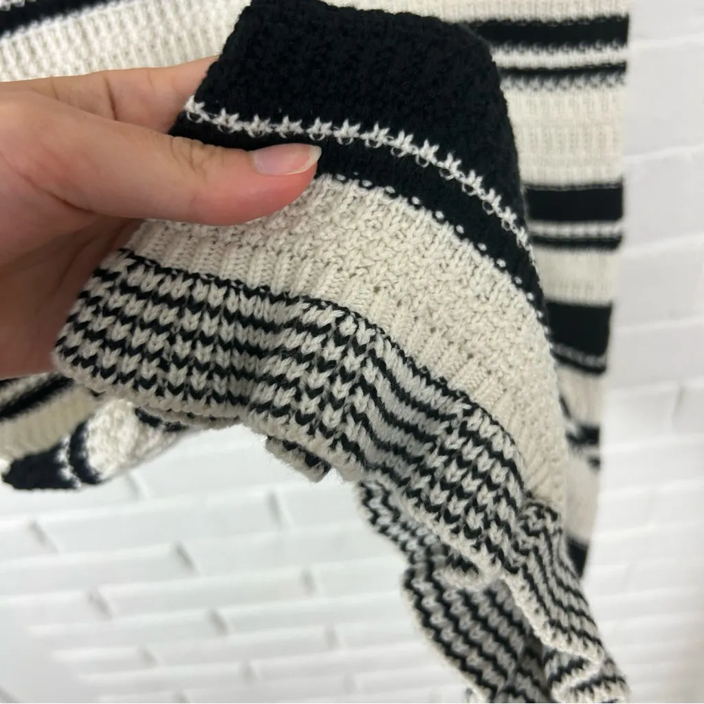 Freshman 1996 Crotchet Striped Knit Midi Skirt Size S Black - Image 7