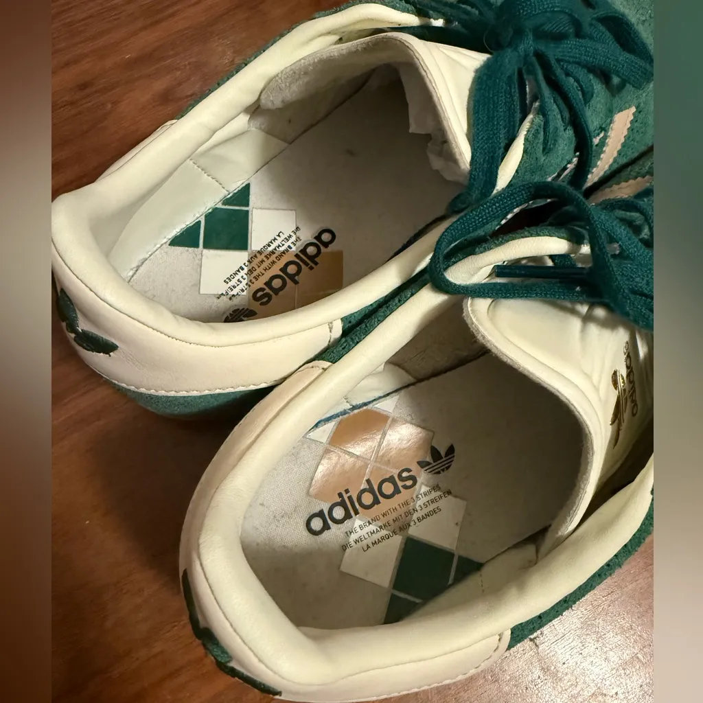 Adidas Gazelle Shoes Collegiate Green Beige - Image 12