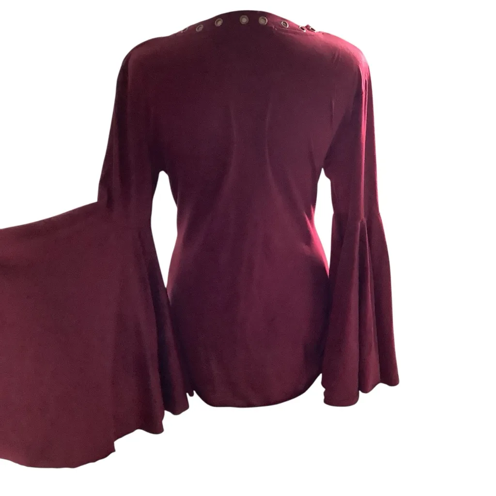 Rock & Roll Cowgirl Red Bell Sleeve Blouse WORN ONCE - Image 10