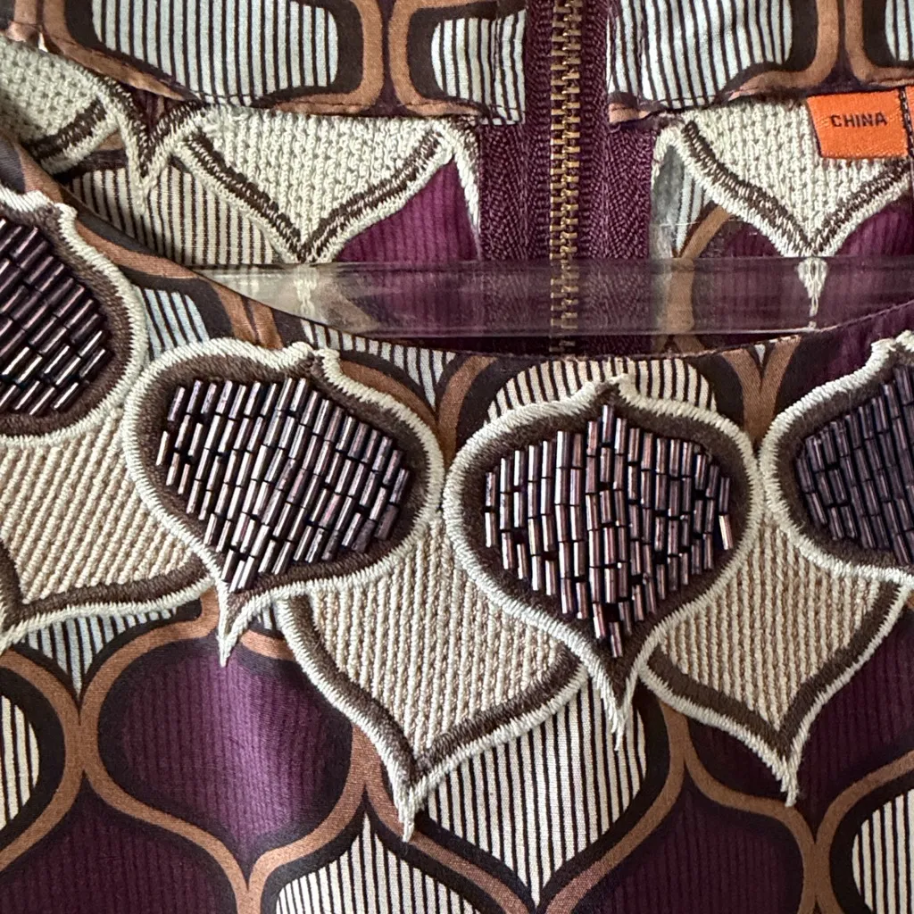 Tory Burch Silk Geometric Print Shift Dress - Image 3