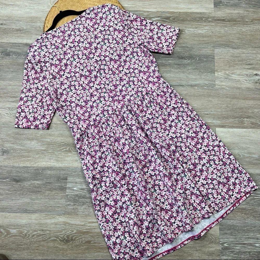 Lands end‎ pink floral printed dress - Image 6