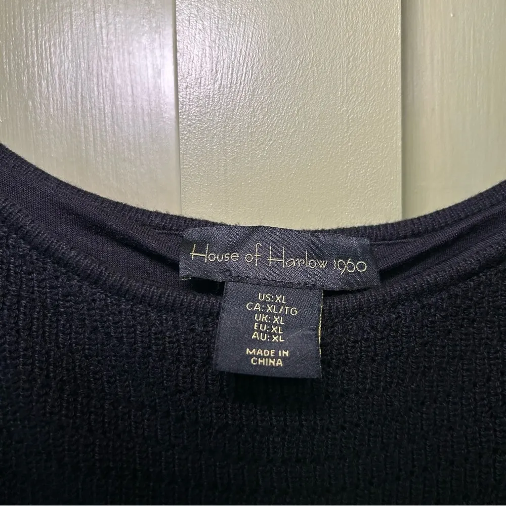 House of Harlow Woven Midi Dress sz xl Black - Image 6