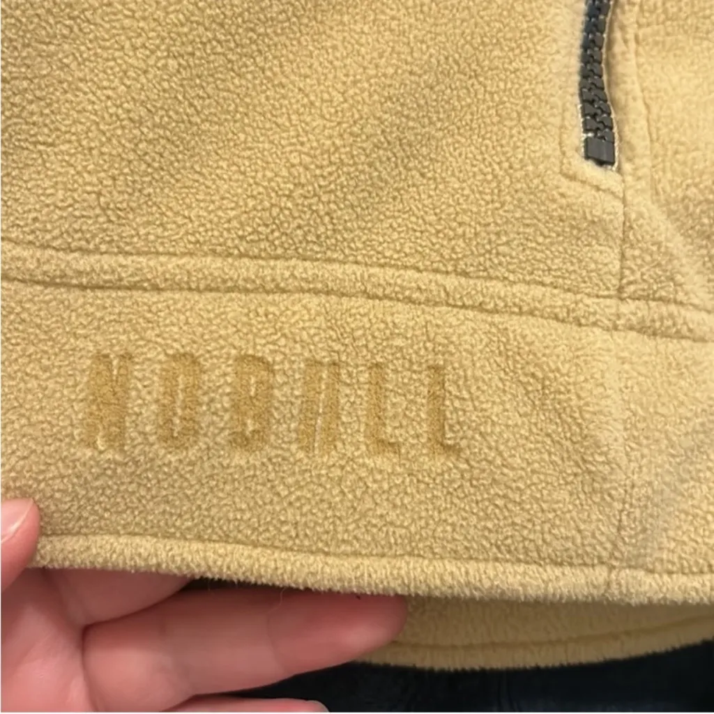 NoBull Tan Fleece Pullover Fleece Hooded Sweatshirt size Medium - Image 4