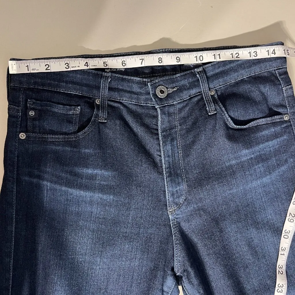 AG Adriano Goldschmied Jeans Womens 29R Dark Blue Farrah Skinny High Rise Denim‎ - Image 6