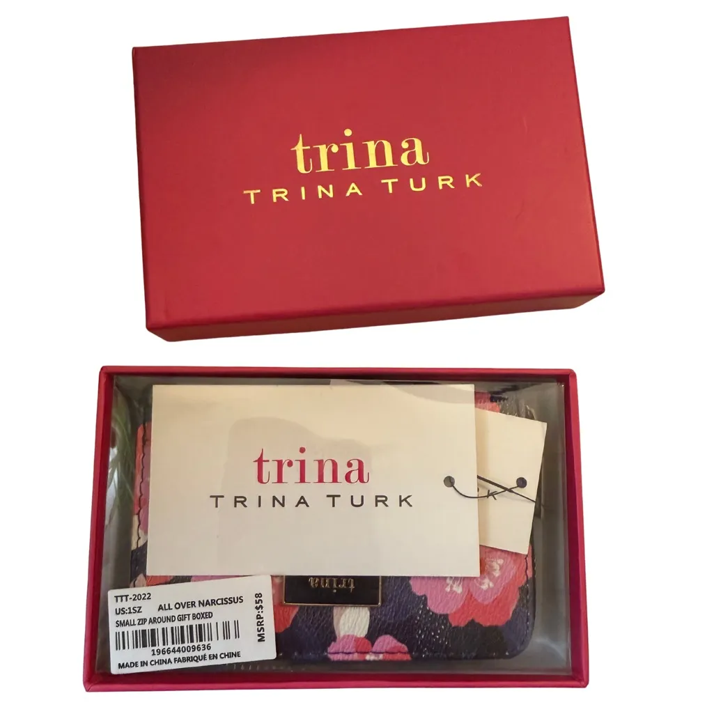 Trina Turk Pink and Purple Floral Wallet - Image 3