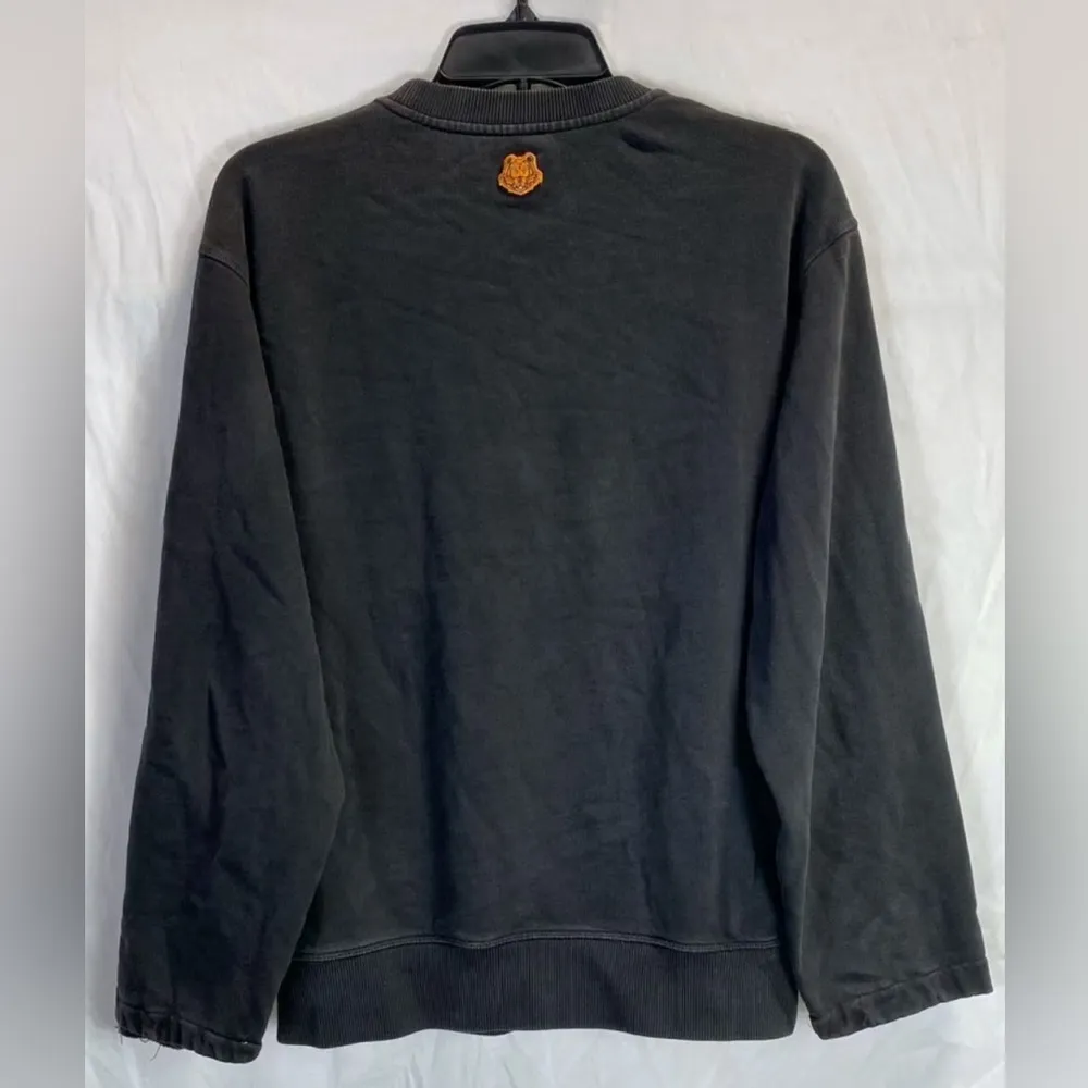 Kenzo Black Sweatshirt with Gray Tiger Design Size XS - Image 3