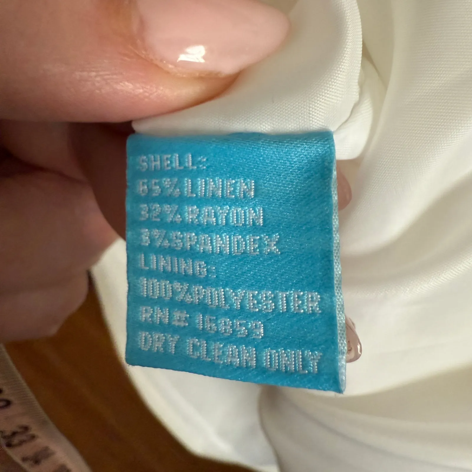 J.McLaughlin | White Linen Blend Spaghetti Strap Knee Length Dress | Size 8 - Image 7