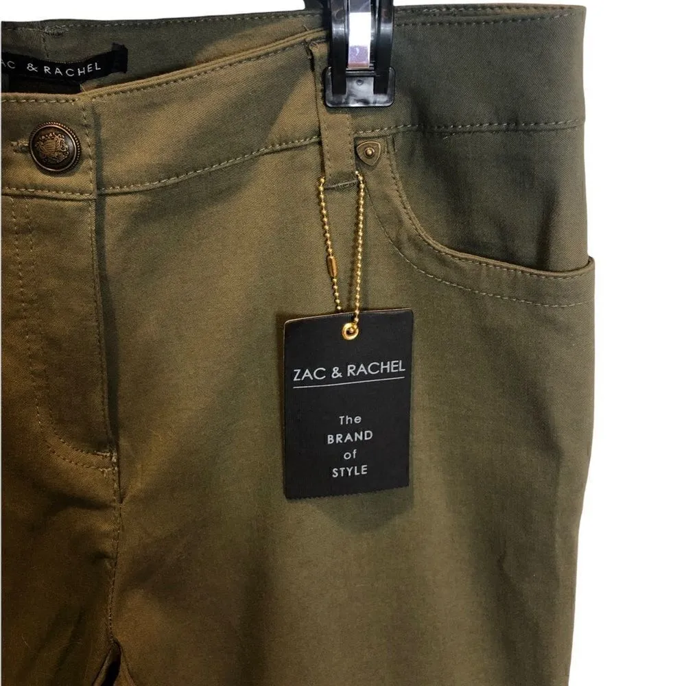 Zac & Rachel Olive Green Slim Leg Leggings Women’s Size 10 *** read description Green - Image 4