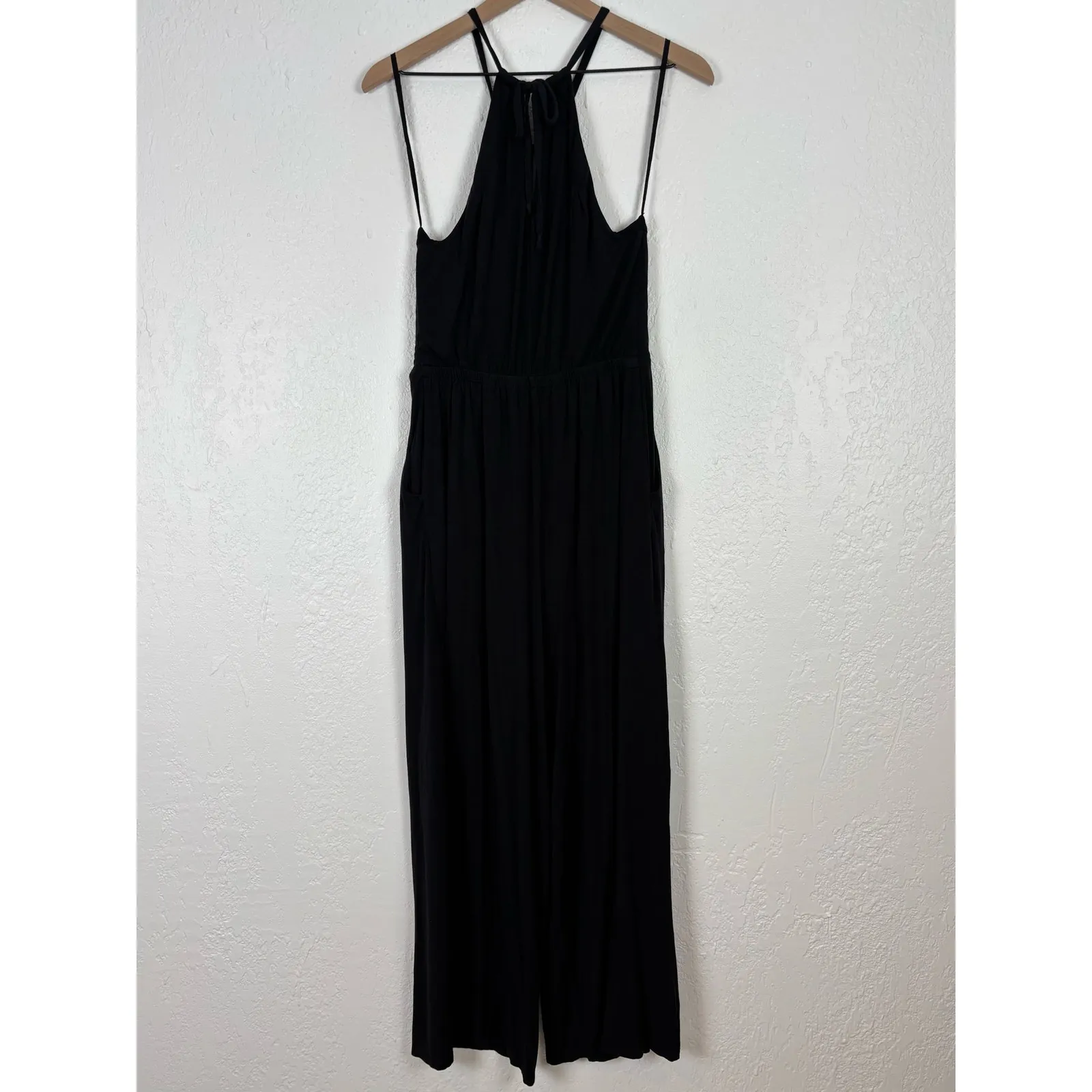 Maeve Anthropologie Corinna Wide Leg Jumpsuit Black Size Small - Image 4