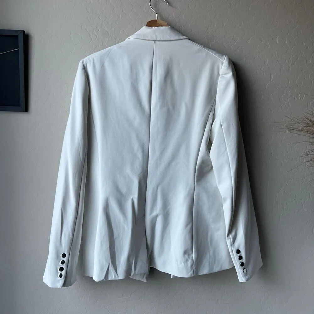 Veronica Beard Scuba Iconic‎ Blazer Schoolboy Dickey Blazer Jacket White Size 8 - Image 10