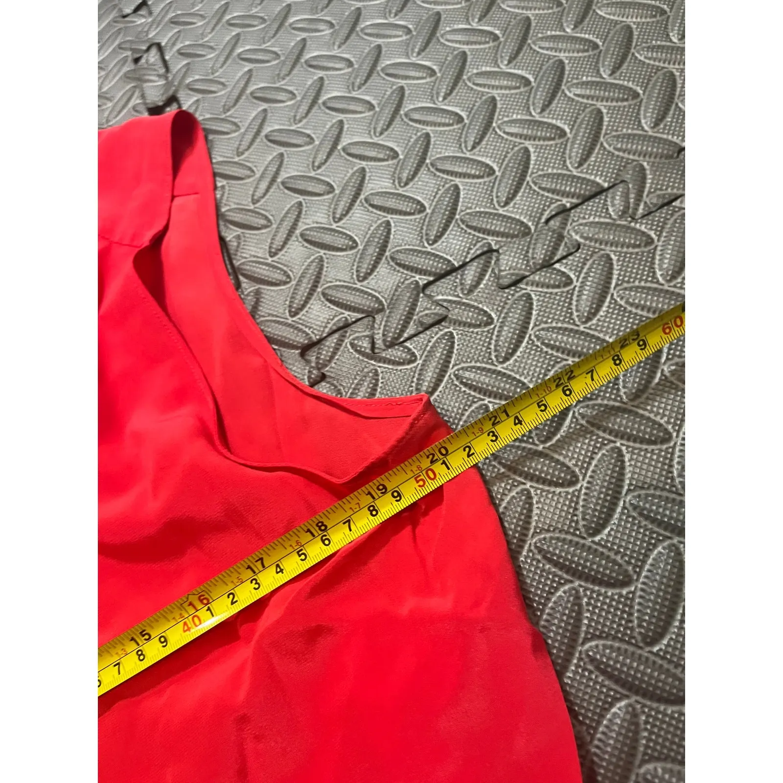 NWT Rachel Roy Solid Shell True Red Blouse 100% Silk Womens Size XL‎ - Image 6