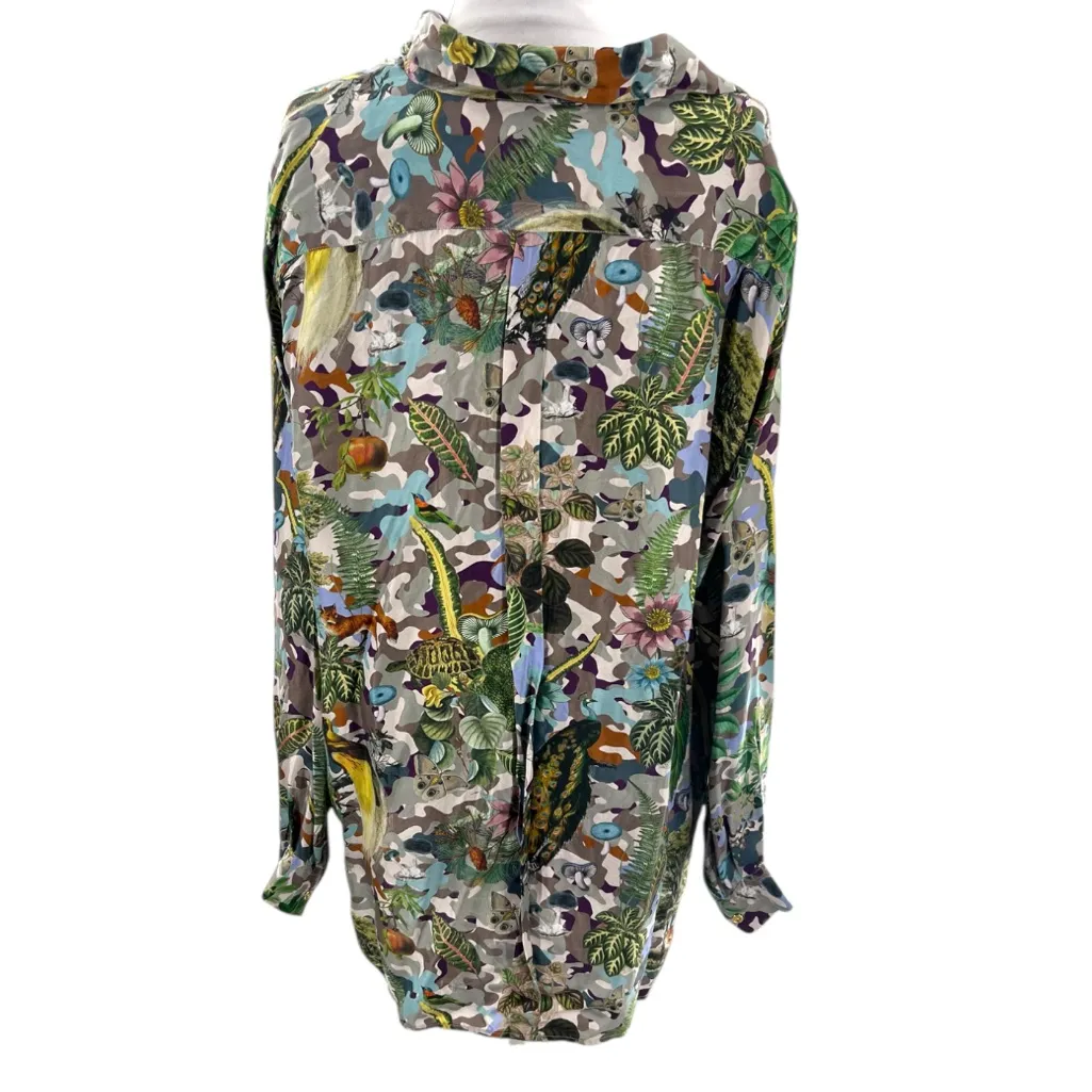 Vilagallo silk jungle safari top sz 50 - Image 2