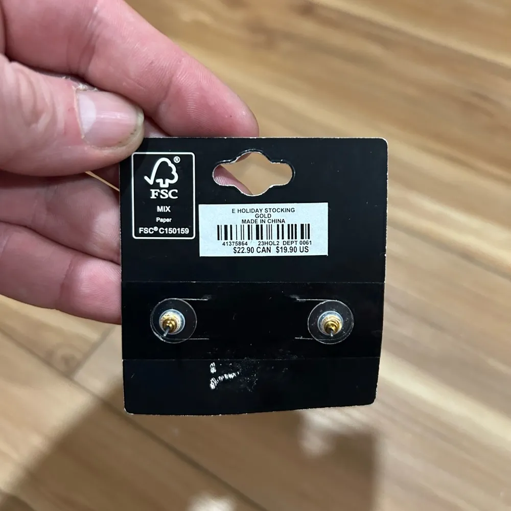 Torrid Gold and Red Hanging Stocking Earrings - Image 2