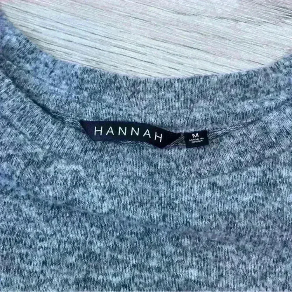 Hannah Grey Crewneck Pullover Sweater Size M Gray Size M - Image 6