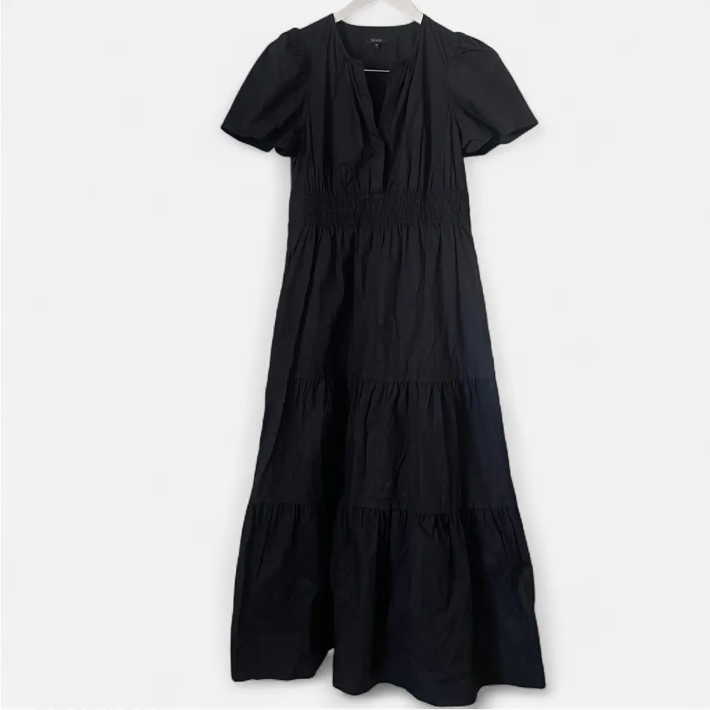 Quince 100% Organic Cotton Poplin Tiered Maxi Dress - Image 4
