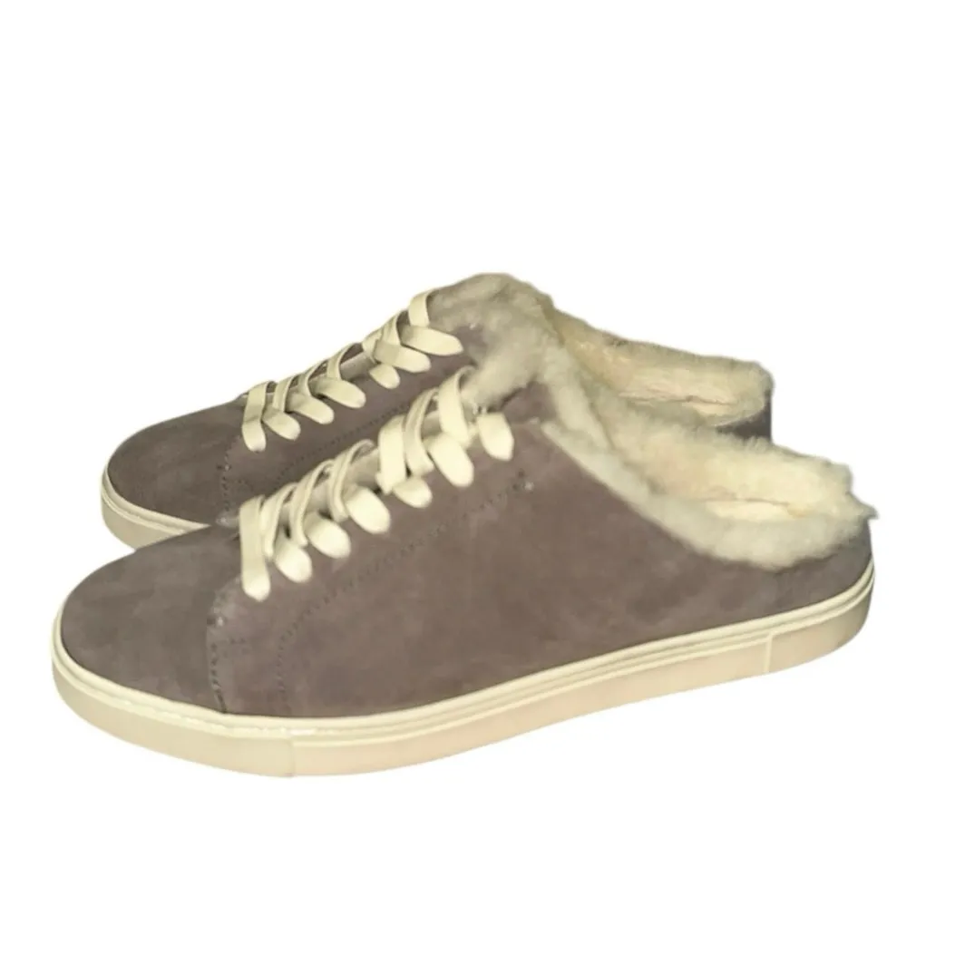 Frye  Ivy Genuine Shearling Sneaker Mule Medium Gray 8.5 - Image 4