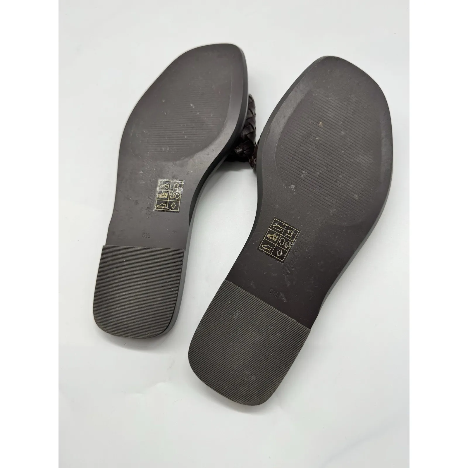 NWT Madewell Cora Slide Sandals Woven Leather Dark Cobb Brown Flat Shoes Sz 6.5 - Image 8