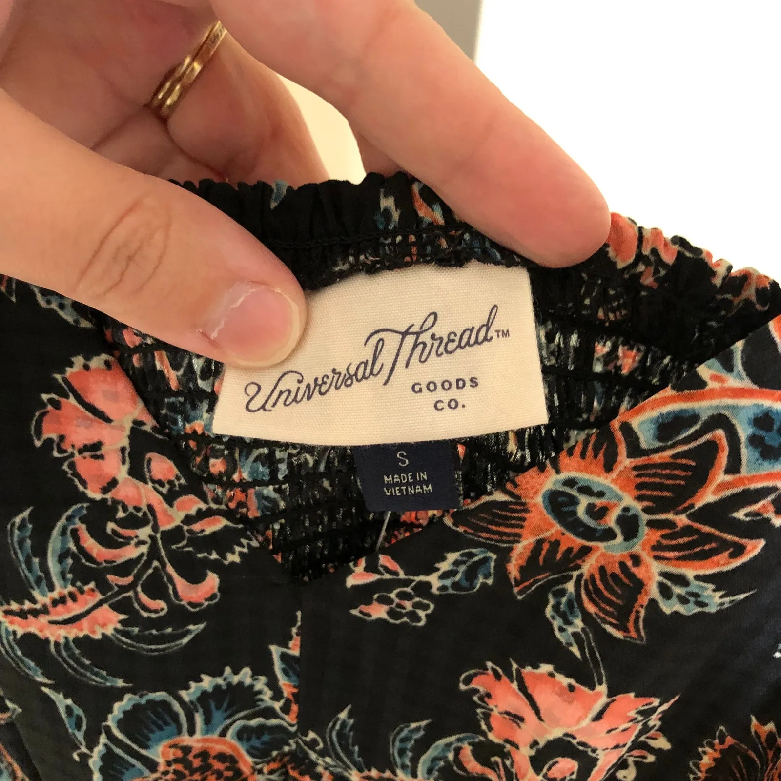 Universal Thread NWOT Women's Flutter Sleeve Maxi A-Line Dress Black Floral S - Image 4