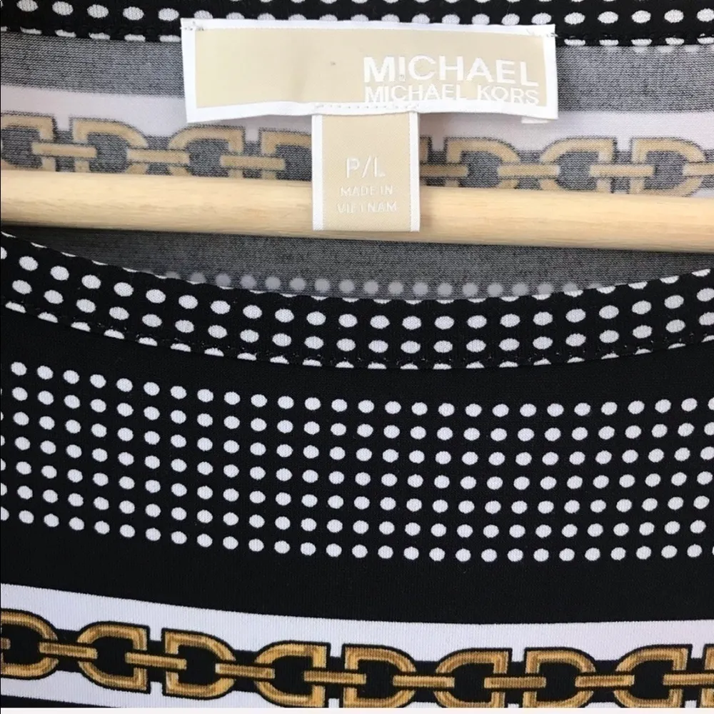 MICHAEL Michael Kors petite striped nautical long sleeve top size LP - Image 4