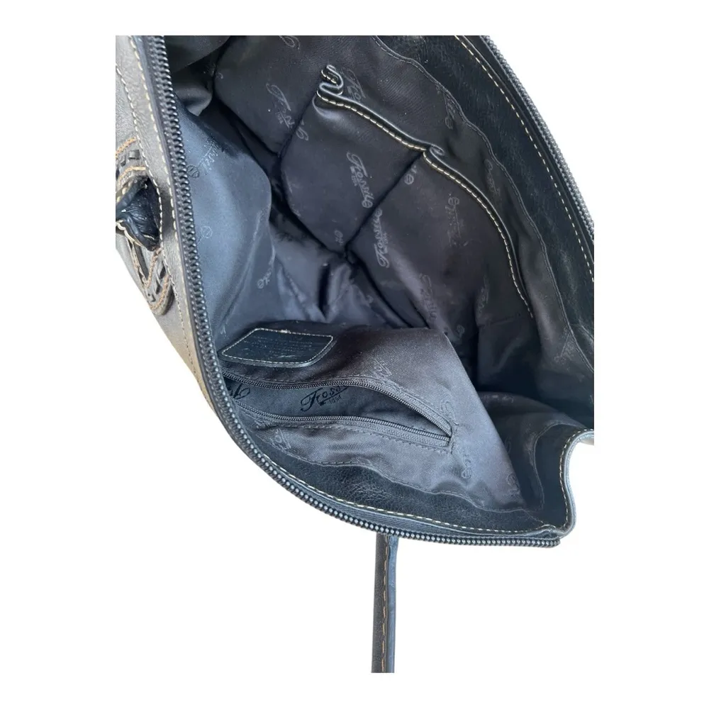 Fossil 1954 Montana Black Leather Satchel Shoulder Bag 75082 - Image 11