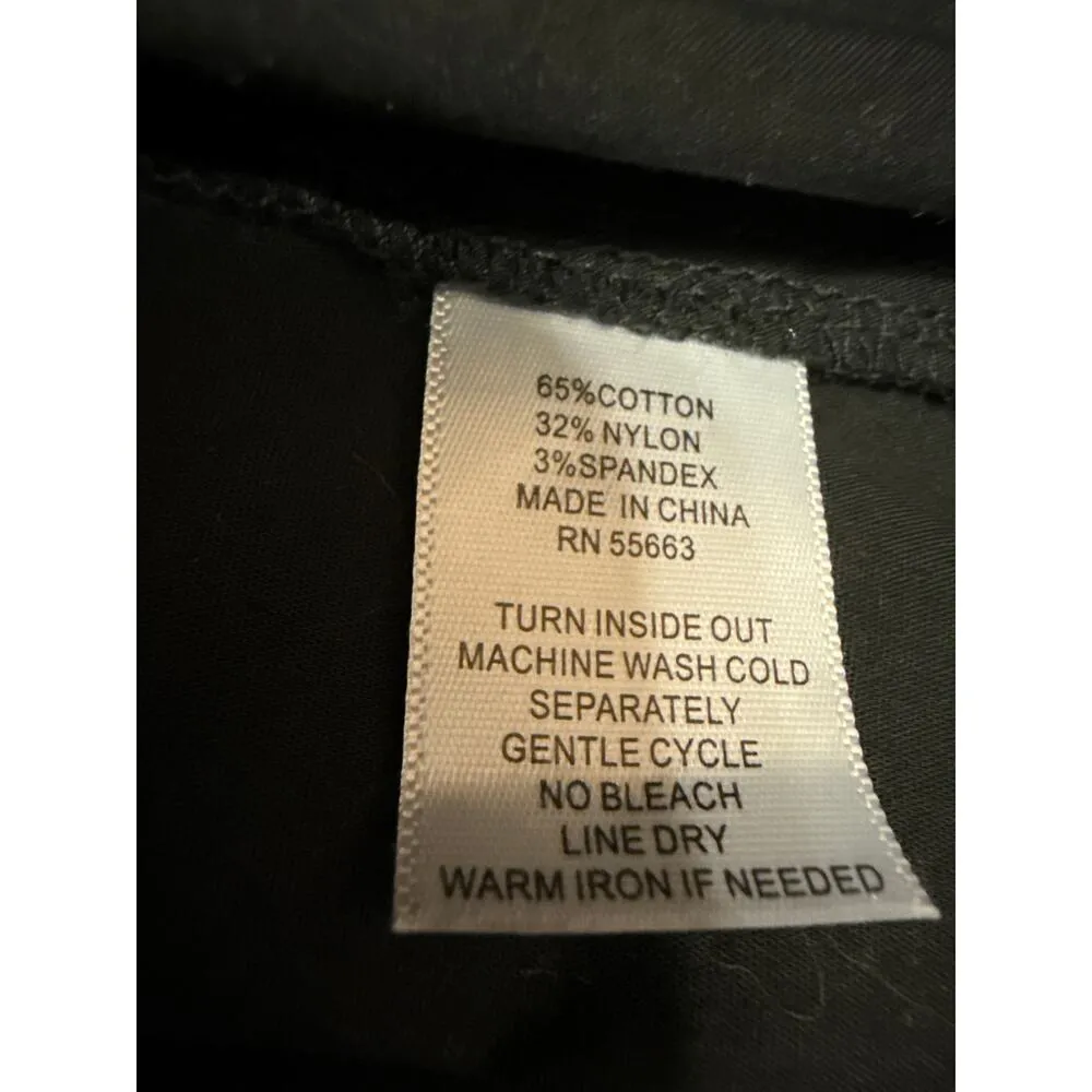 Tahari Black Long Sleeve Button Front Collared Tie A Line Shirt Mini Dress XS - Image 4