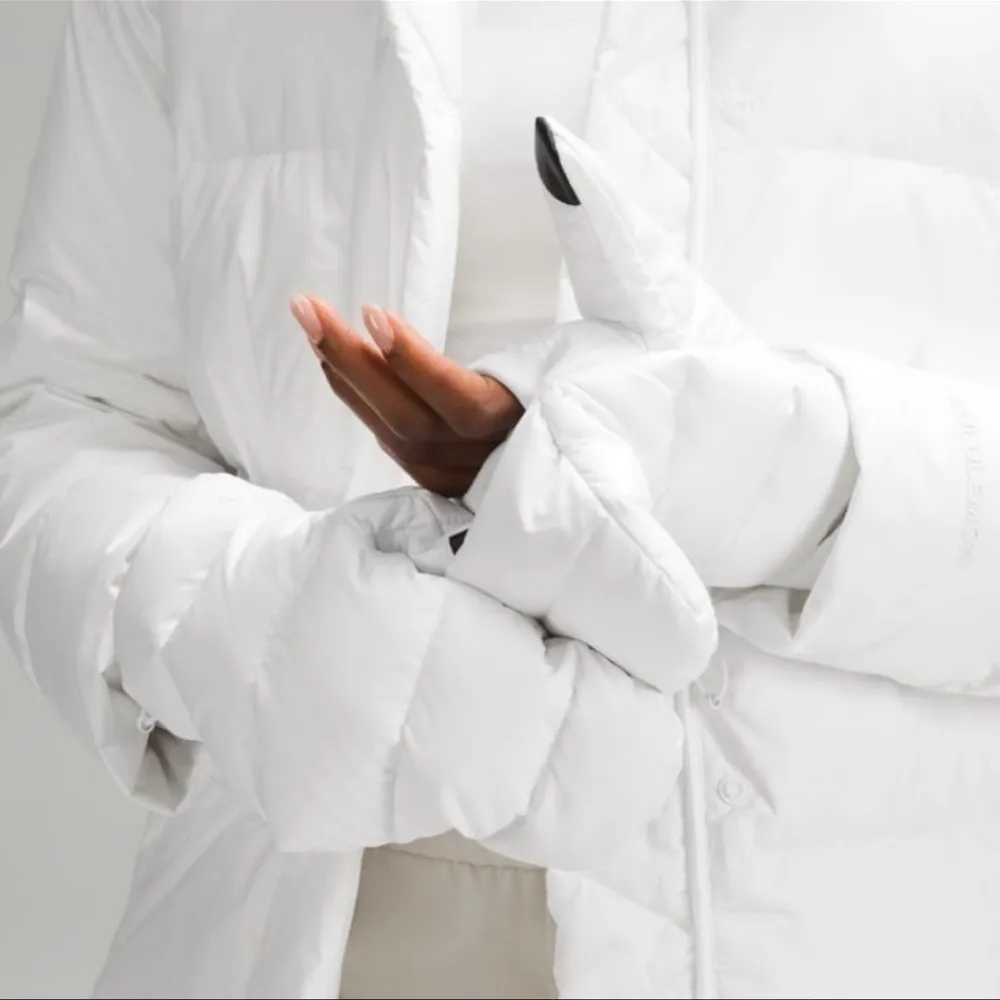 Lululemon Wunder Puff Mittens White Unisex Medium Large NWT - Image 6