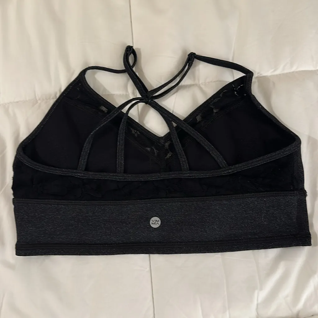 Lace inset sports bra Gray Size XS - Image 4