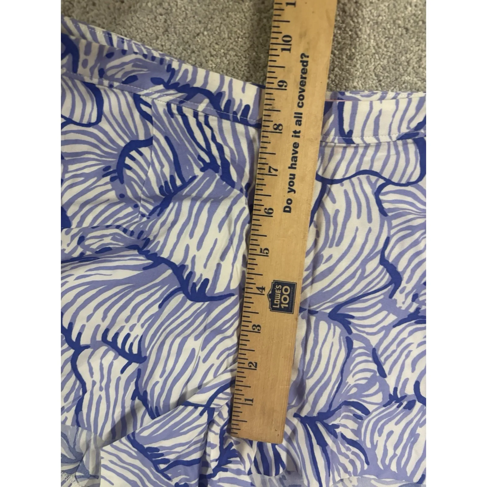 Lilly Pulitzer Sonya Rayon House Of Nemo Shorts White Palm Tree Fronds Size 4‎ - Image 6