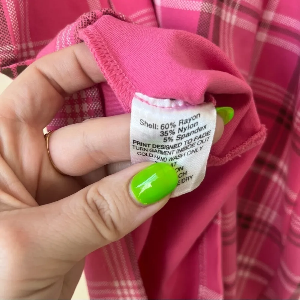 I.AM.GIA x Revolve Polaris Pink Plaid Mini Dress XS - Image 6