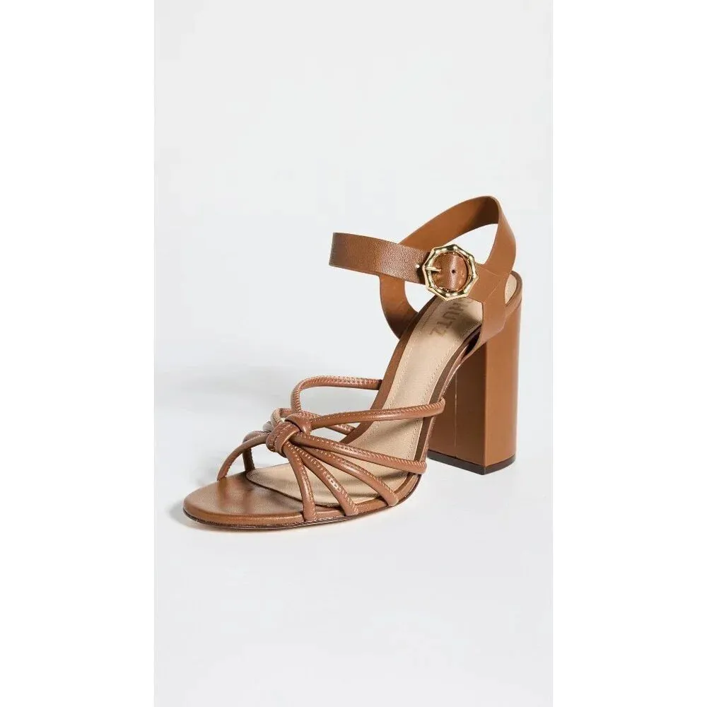 Schutz Mahi Block Sandals in New Caramelo 9 Womens Brown High Heels - Image 4