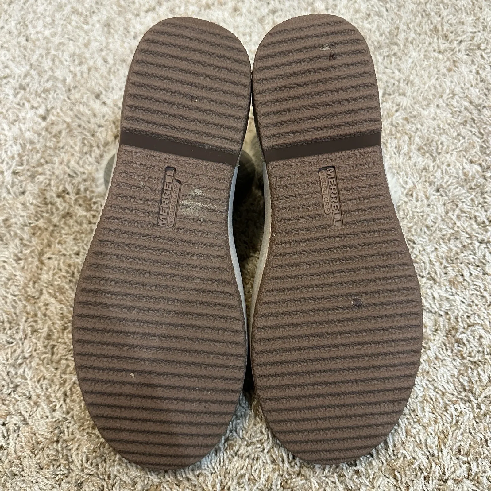 Merrell Womens 9 Haven Bluff Polar Waterproof Winter Boots Taupe Brown Faux Fur - Image 9