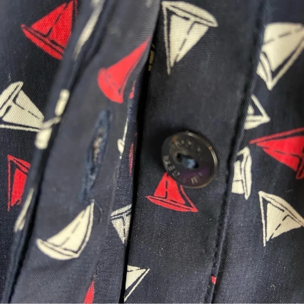 Tommy Hilfiger Red White & Blue Nautical Sailboat Top Women’s Size Large - Image 8