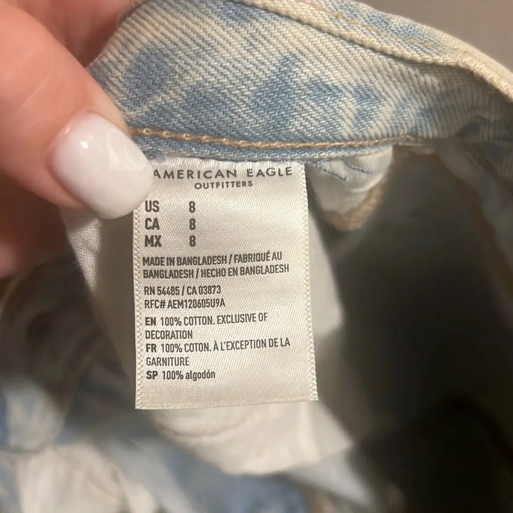 ✨AMERICAN EAGLE Pride Denim Mom Sz 8 Shorts✨ - Image 8