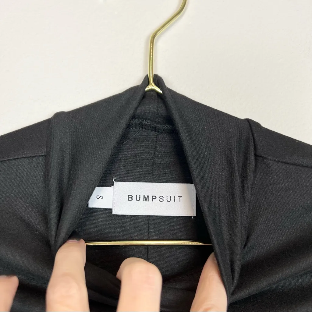 Bumpsuit The Ashley Black 1/2 Sleeve Mock Neck‎ Maternity Bodysuit Size Small - Image 5