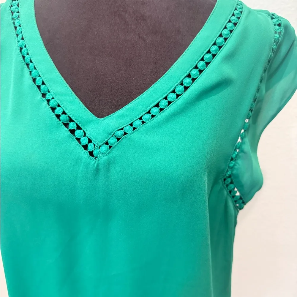 Green Women's Top Size M - Image 3
